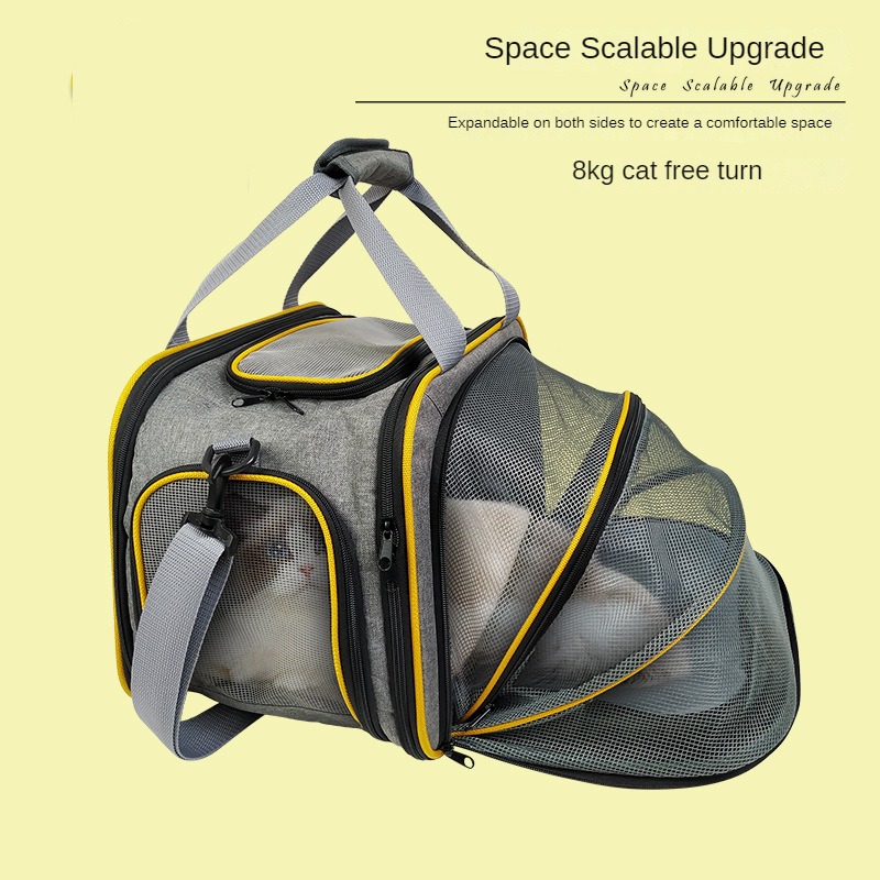 Cat bag, large capacity expansion, dog bag, pet outdoor pet bag, portable aviation bag, airplane bag, double-sided expansion