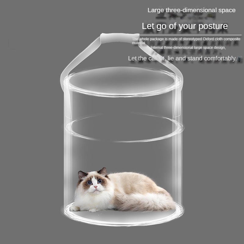 Warm pet backpack, cat bag, portable for outdoor use, large capacity, breathable, dog cat nest, spacecraft