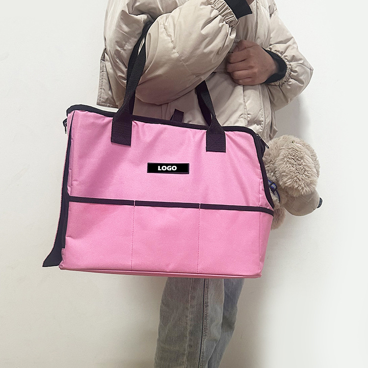 Large capacity outdoor diagonal pet bag, travel portable dog bag