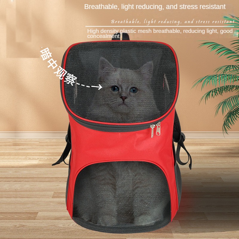 Foldable pet bag, large capacity breathable cat bag Dog bag Cat cage Pet outdoor portable bag