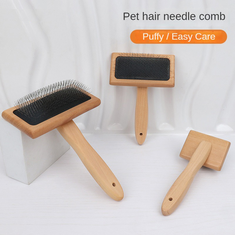 Pet comb, dog grooming, grooming, wooden needle comb